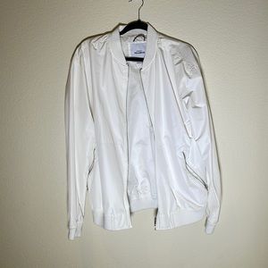 Pull & Bear white bomber jacket size large